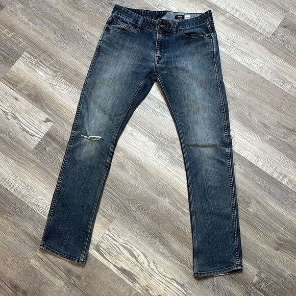 VOLCOM• vorta form• slim form• men’s size 30• indigo blue distressed (1532) - Picture 8 of 13